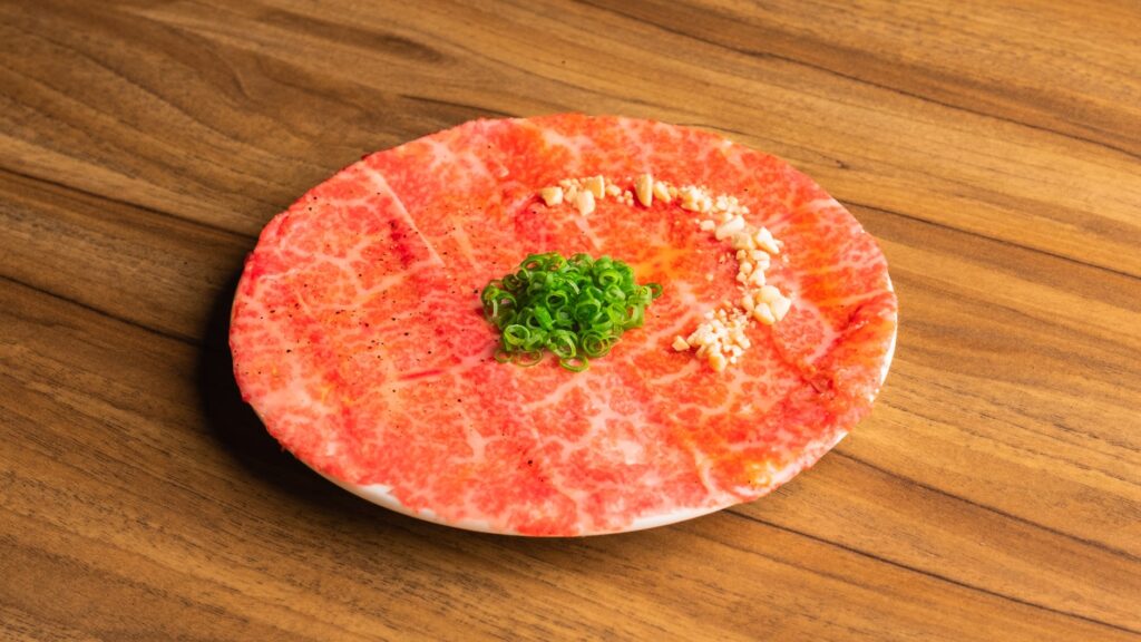 画像：本日の肉刺し　＊本日の内容はスタッフがお申し付けに上がります